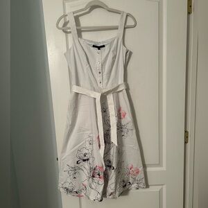 NWOT White House black market Floral A-Line Sundress with Belt 6